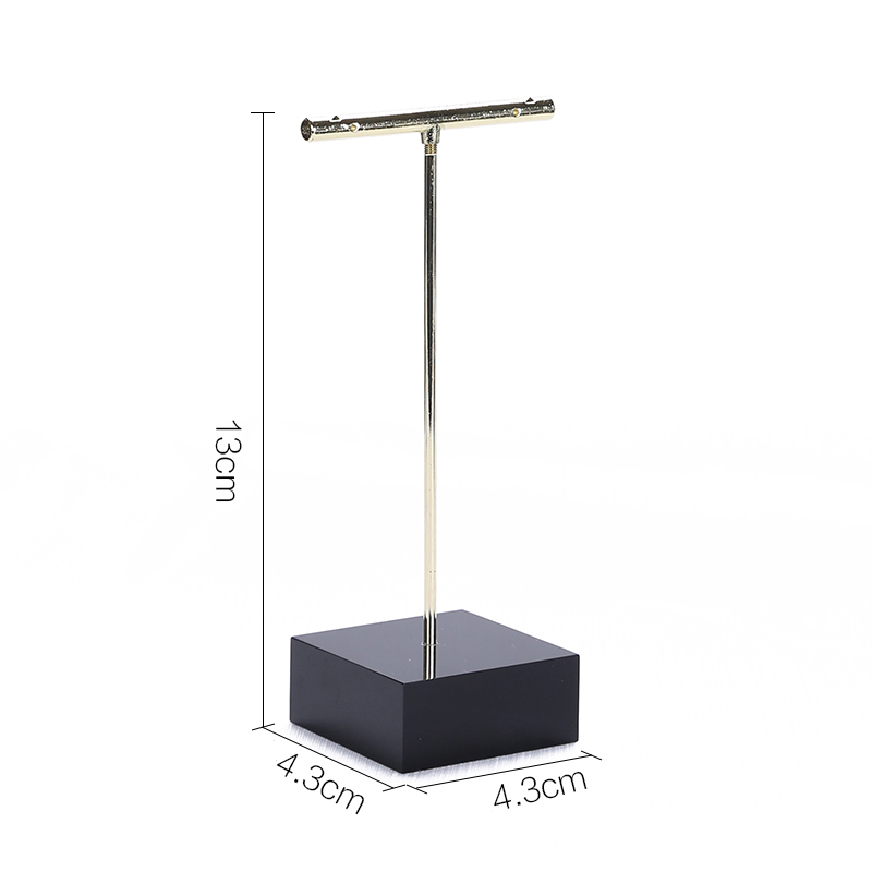 Wholesale Metal T Bar Jewelry Stud Earrings Display Stand Holder with Solid Acrylic Pendant Large Earrings Hanger Showcase Rack MX200810