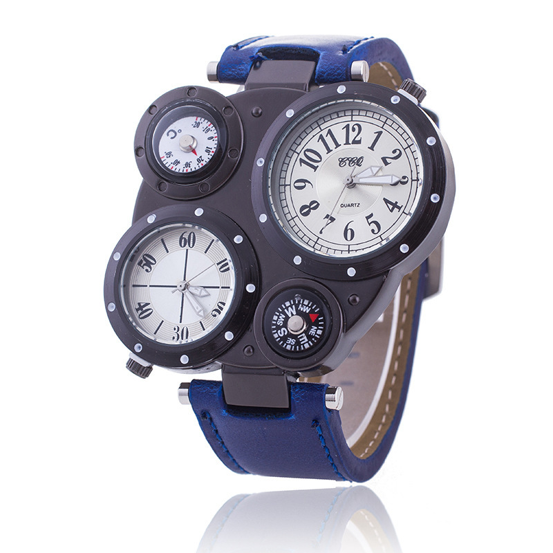 new arrivals timelimited designers europe explosive hiphop watch compass watch two time zones mens leather belt personality double inserts, Blue
new arrivals timelimited designers europe explosive hiphop watch compass watch two time zones mens leather belt personality double inserts, Blue