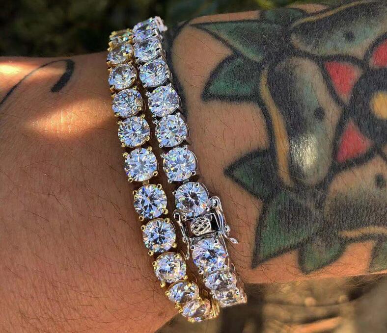 Men Hiphop Iced Out Chains Diamond Tennis Chain Hip Hop Necklace Bracelet 3mm 4mm 9-30 inch Silver Gold Necklaces Bracelet - view 9