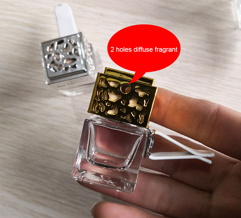 Glass Car Perfume Air Freshener Vent Clip - Empty Bottle Essential Oils Diffuser