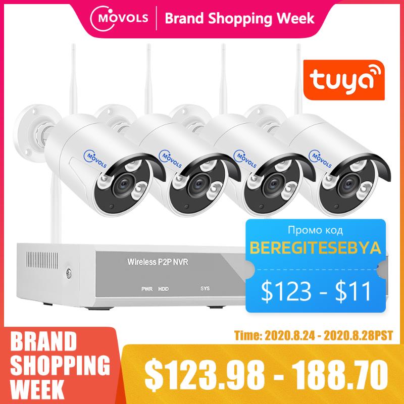 MOVOLS H.265 Wireless CCTV System 4CH 1080P Tuya Zigbee NVR 4PCS 2MP Outdoor WIFI Security Camera Audio Video Surveillance Kit
MOVOLS H.265 Wireless CCTV System 4CH 1080P Tuya Zigbee NVR 4PCS 2MP Outdoor WIFI Security Camera Audio Video Surveillance Kit