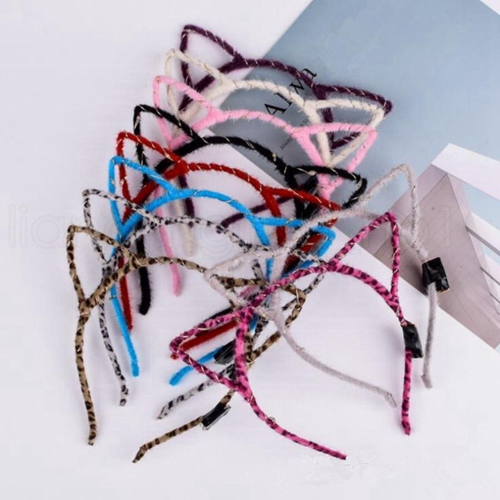 LED Light Up Cat Animal Ears Headband Women Girls Flashing Headwear Hair Accessories Concert Glow Party Supplies Halloween Xmas Gift