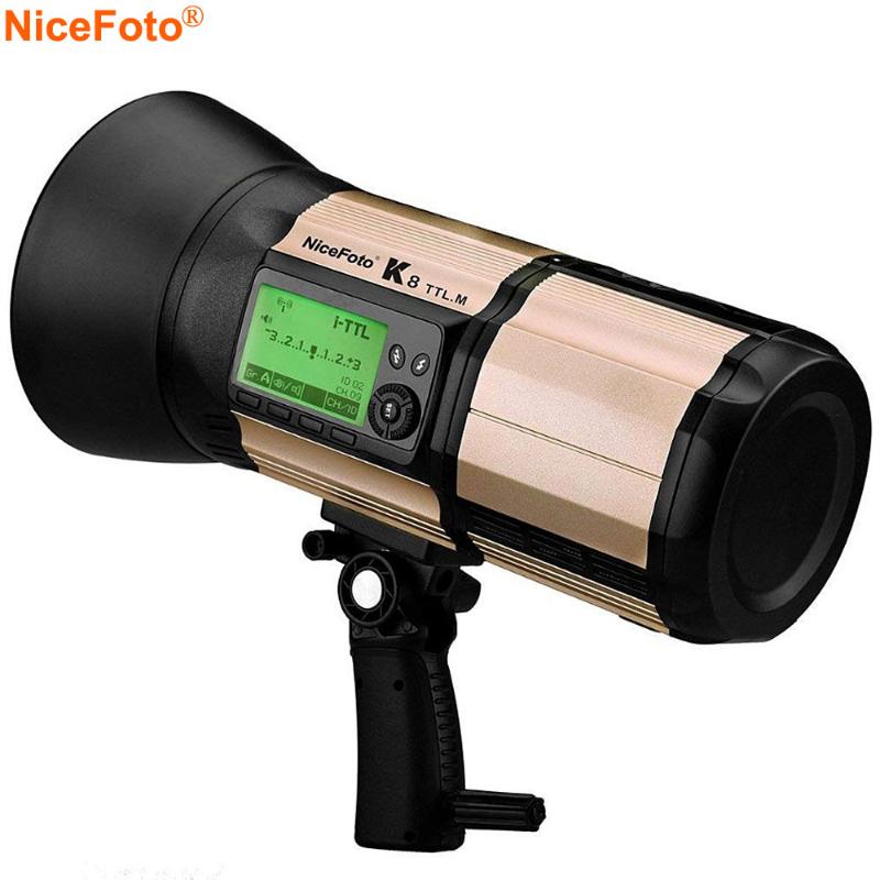 NiceFoto K8 800Ws GN103L HSS 1/8000S 2.4G Wireless Battery Powered Flash 1.8s Fast Recycling for DSLR Cameras