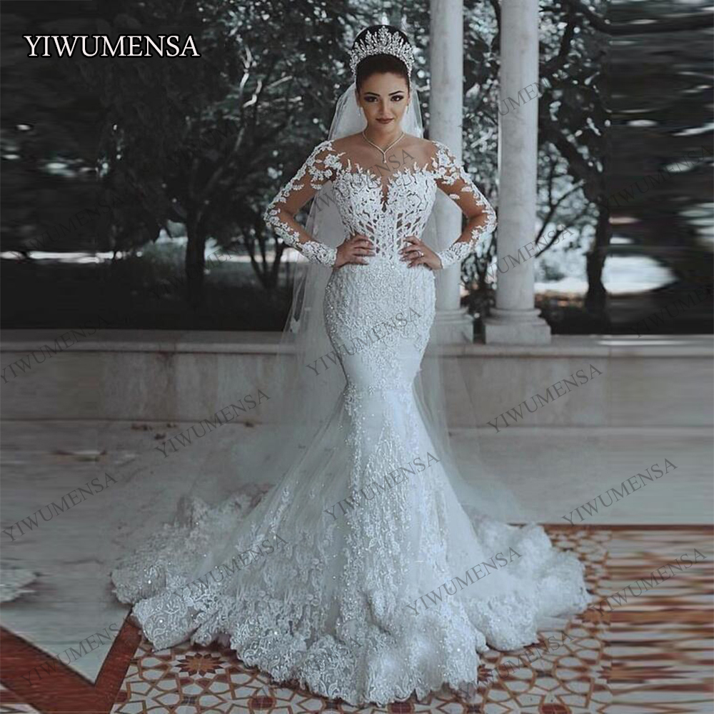 Real Photo Mermaid Long Sleeves Wedding Dress 2020 Luxury Backless Lace Appliques Bridal Gowns Dubai Arabic White Bride Dresses, All white
Real Photo Mermaid Long Sleeves Wedding Dress 2020 Luxury Backless Lace Appliques Bridal Gowns Dubai Arabic White Bride Dresses, All white