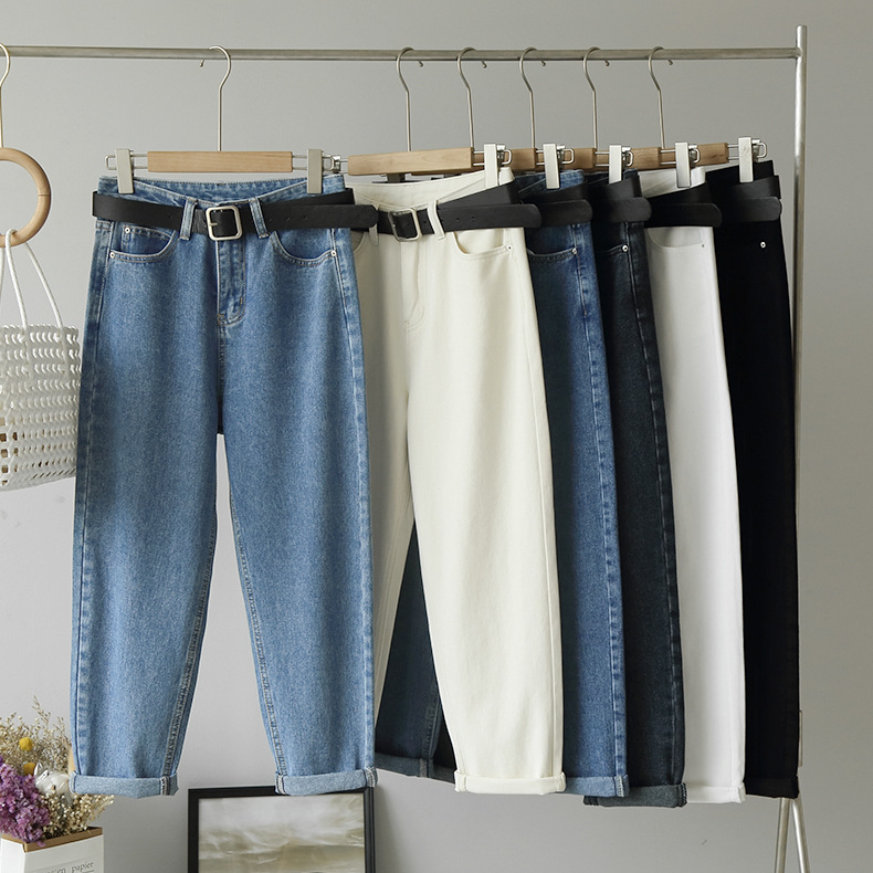 Jeans For Women 2020 Loose Casual Harem Pants Boyfriends Jeans Streetwear Female High Waist Denim Pants Trousers With Belt WJ171, Beige
Jeans For Women 2020 Loose Casual Harem Pants Boyfriends Jeans Streetwear Female High Waist Denim Pants Trousers With Belt WJ171, Beige