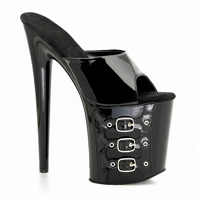 Big Size Gothic Baking paint Slip-on 8 inches High heeled shoes Trend Sexy Fetish 20CM Buckle strap Mixed colors Womens Slippers, Black
Big Size Gothic Baking paint Slip-on 8 inches High heeled shoes Trend Sexy Fetish 20CM Buckle strap Mixed colors Womens Slippers, Black
