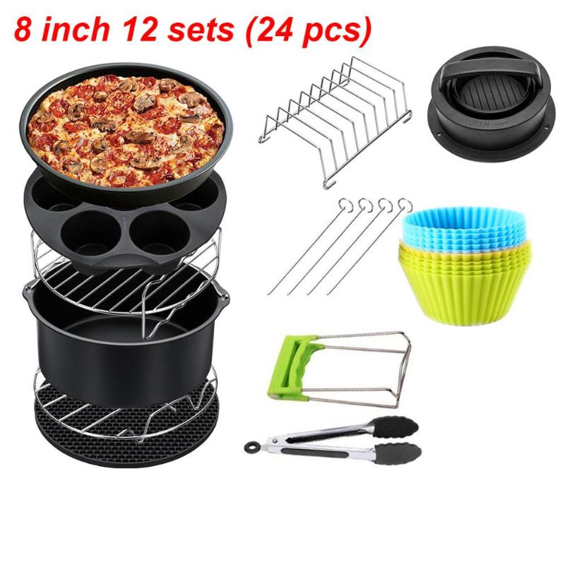 Air Fryer Accessories 8 Inch for Gowise Cozyna and Secura, Set of 12, Fit all Airfryer electric fryer 5.3QT to 5.8QT
Air Fryer Accessories 8 Inch for Gowise Cozyna and Secura, Set of 12, Fit all Airfryer electric fryer 5.3QT to 5.8QT
