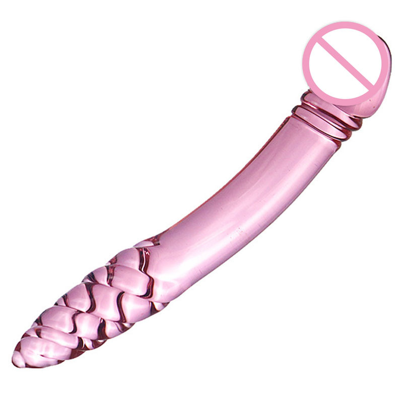 Double têtes Cristal Verre Réaliste Longue Masturbator Masturbator ButtPlug Anal Dildo Dilator G Stimulation Spot Stimulation Outil MX200422