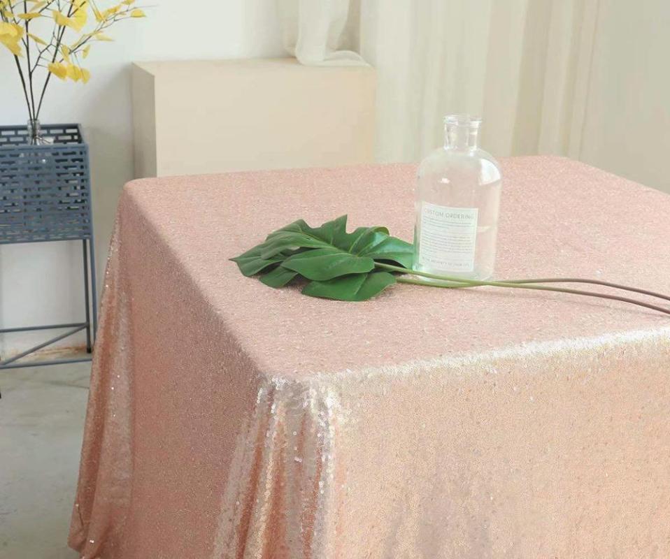 Sequin Tablecloth 90×156 inch rectangle Champagne Blush for Wedding Party Birthday Christmas Decor Sequin Fabric, As pic
Sequin Tablecloth 90×156 inch rectangle Champagne Blush for Wedding Party Birthday Christmas Decor Sequin Fabric, As pic