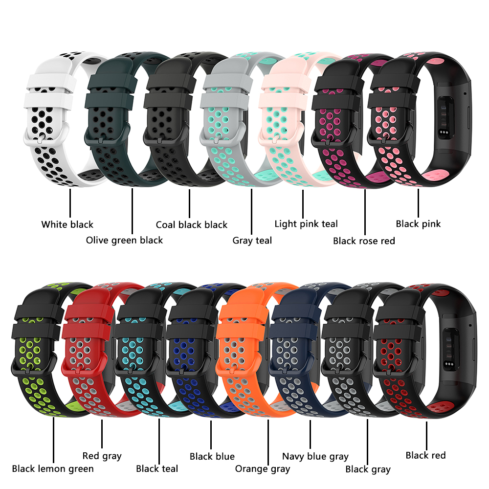 WatchBand 4 Outdoor Fashion Soft Silicone Replacement Band For Fitbit Charge 3 SE Wristbands Bracelet Strap free shipping