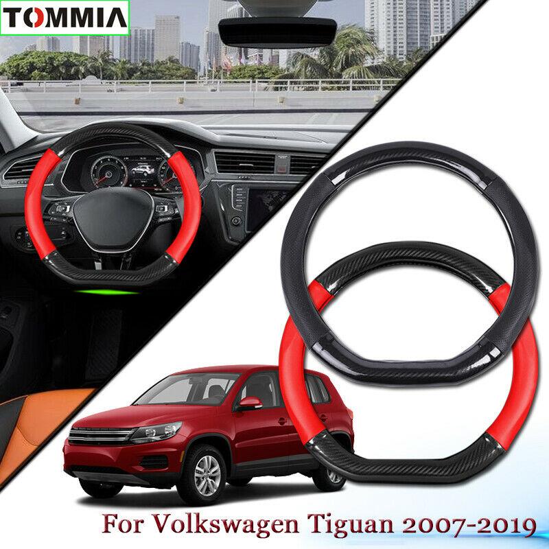Car Styling Carbon Fiber Red Black Leather Car Steering Wheel Cover For Volkswagen Tiguan
Car Styling Carbon Fiber Red Black Leather Car Steering Wheel Cover For Volkswagen Tiguan