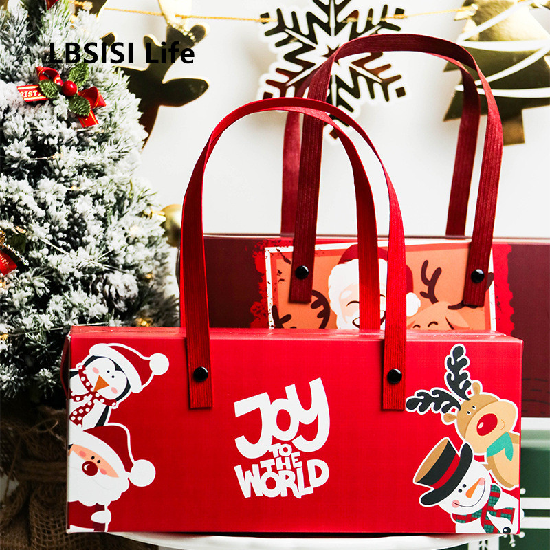 LBSISI Life 5pcs Christmas Handle Gift Box Candy Cookie Paper Boxes Cupcake Chocolate Biscuit Nougat For Merry Christmas
LBSISI Life 5pcs Christmas Handle Gift Box Candy Cookie Paper Boxes Cupcake Chocolate Biscuit Nougat For Merry Christmas