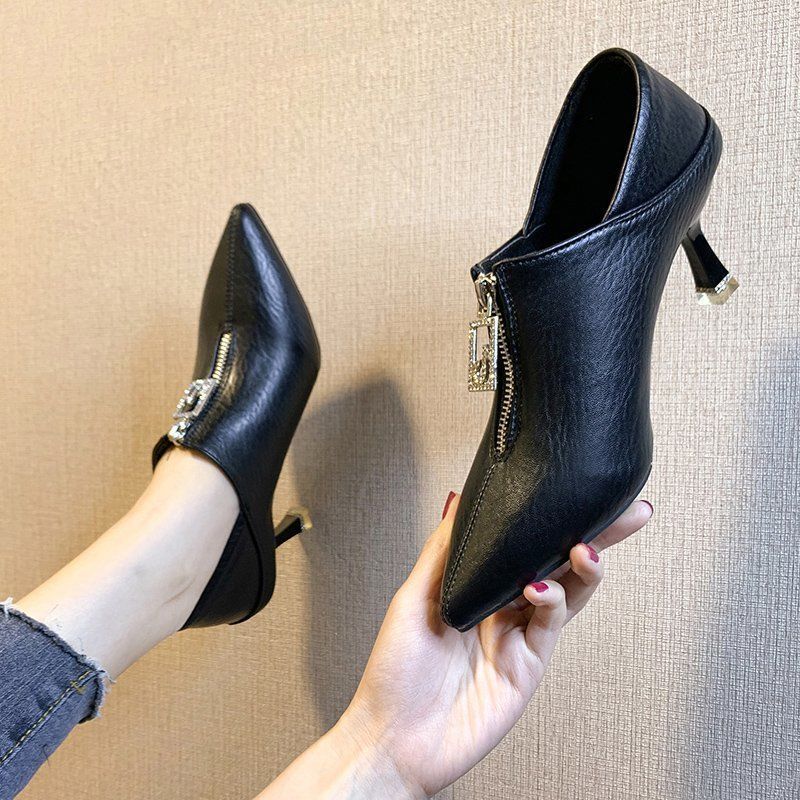 2020 Autumn Single Shoes Woman High Heels Women Pumps Pointed toes Two Wearings Work Shoes Front Zip Female Footware Black, Beige
2020 Autumn Single Shoes Woman High Heels Women Pumps Pointed toes Two Wearings Work Shoes Front Zip Female Footware Black, Beige