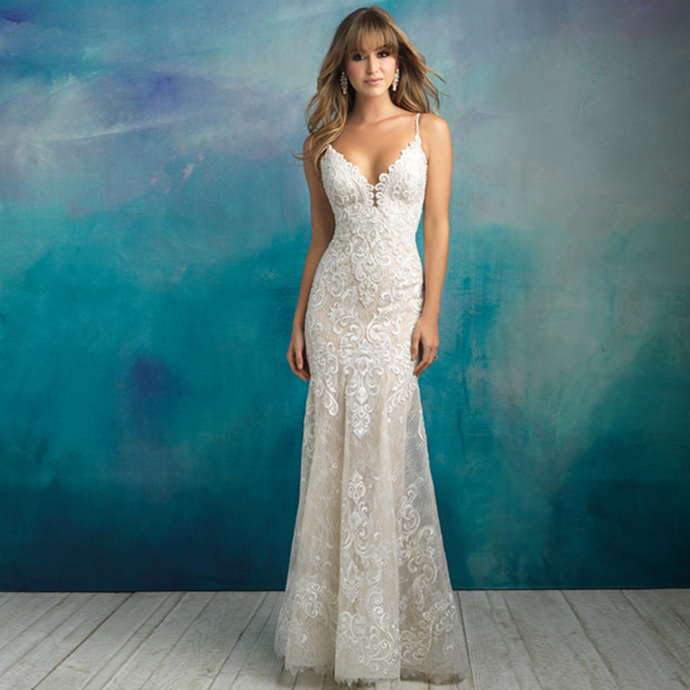 New Arrive Gelinlik Spaghetti Straps V-neck Backless Beading Appliques Lace Sexy Mermaid Wedding Dress white lace, Red
New Arrive Gelinlik Spaghetti Straps V-neck Backless Beading Appliques Lace Sexy Mermaid Wedding Dress white lace, Red