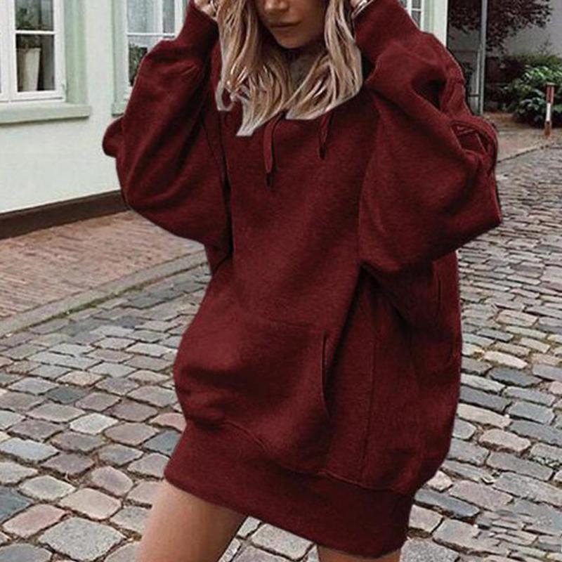 Chic Lady Solid Color Thicken Long Sleeve Loose Hooded Hoodie Sweatshirt Pullover Clothing Sweatshirt tops Casual Hooded, Black
Chic Lady Solid Color Thicken Long Sleeve Loose Hooded Hoodie Sweatshirt Pullover Clothing Sweatshirt tops Casual Hooded, Black