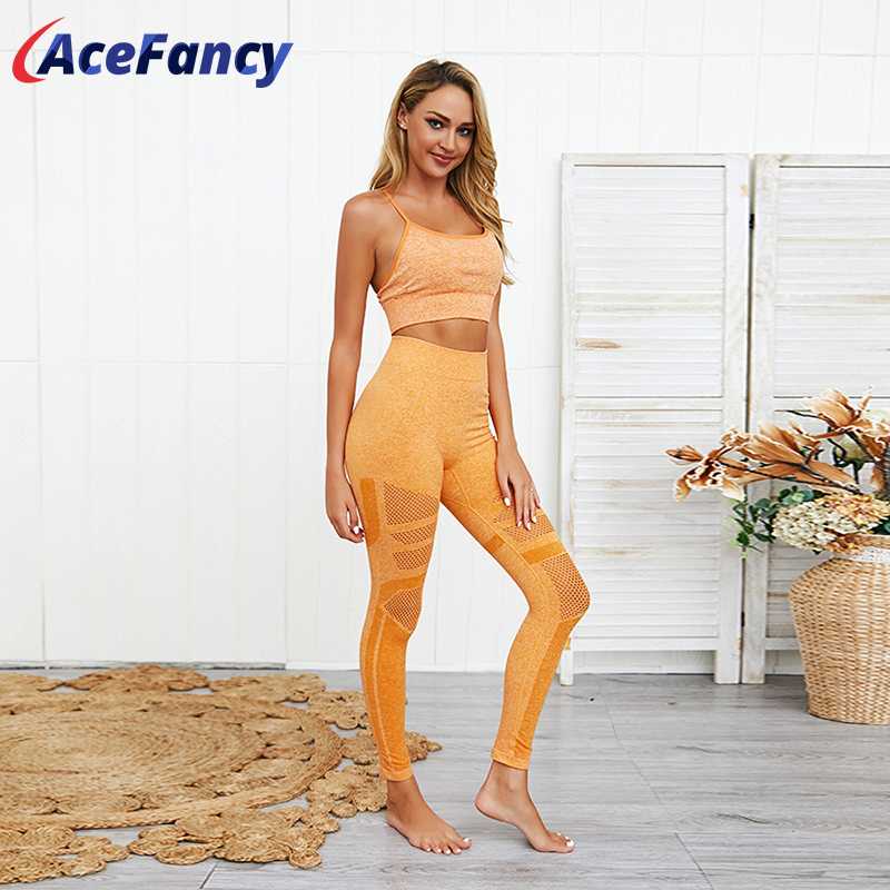 Women Seamless Yoga Set Push Up Sport Bra Elastic Leggings Gym 2 Piece Set Workout Clothes For Women Sportswear Yoga ZC2170, Blue
Women Seamless Yoga Set Push Up Sport Bra Elastic Leggings Gym 2 Piece Set Workout Clothes For Women Sportswear Yoga ZC2170, Blue
