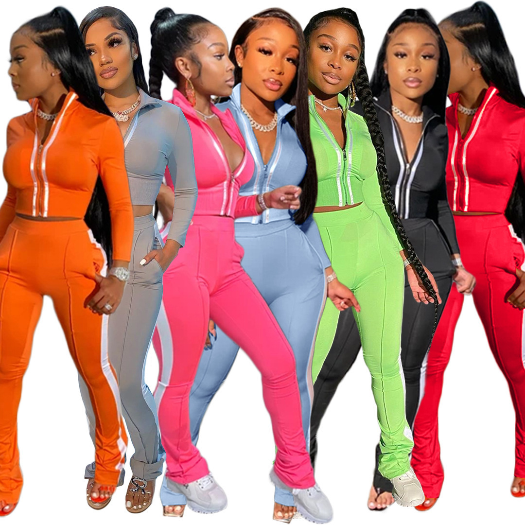 Designer Womens Tracksuit Two Piece Set Strip Long Sleeve Pants Sets 2 Piece Outfits Bodycon Sports Set 877-1, Gray
Designer Womens Tracksuit Two Piece Set Strip Long Sleeve Pants Sets 2 Piece Outfits Bodycon Sports Set 877-1, Gray