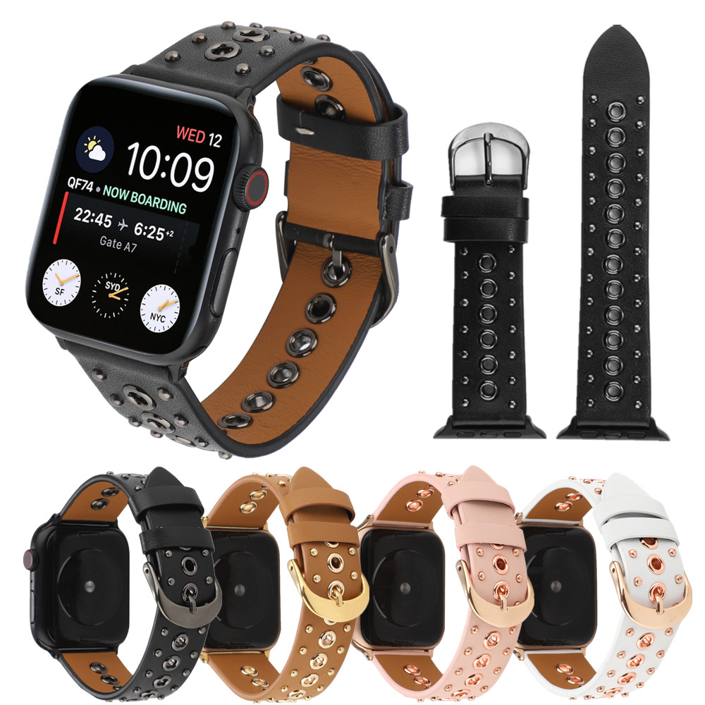 Punk Rivet Genuine Leather Strap for Apple Watch Band 44mm 40mm 42mm 38mm iWatch 5 4 3 2 1 Men/Women Personalized Bracelet
Punk Rivet Genuine Leather Strap for Apple Watch Band 44mm 40mm 42mm 38mm iWatch 5 4 3 2 1 Men/Women Personalized Bracelet