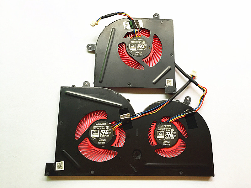 SSEA New CPU GPU Cooling Fan for MSI GS63 GS63 GS73 GS73 MS-17B1 Stealth Pro CPU BS5005HS-U2F1 GPU BS5005HS-U2L1 COOLER
SSEA New CPU GPU Cooling Fan for MSI GS63 GS63 GS73 GS73 MS-17B1 Stealth Pro CPU BS5005HS-U2F1 GPU BS5005HS-U2L1 COOLER