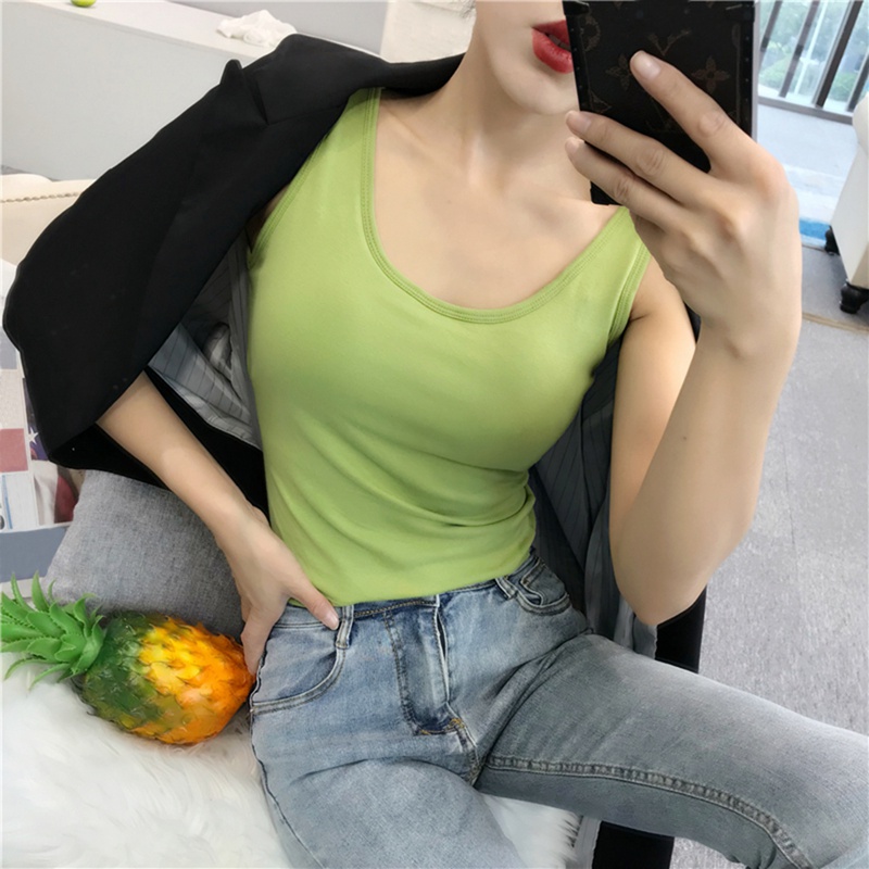 Sexy Backless Camisole Solid Color Female U Collar Vest 2020 New Wire Free Underwear Women's Intimates, Gray
Sexy Backless Camisole Solid Color Female U Collar Vest 2020 New Wire Free Underwear Women's Intimates, Gray