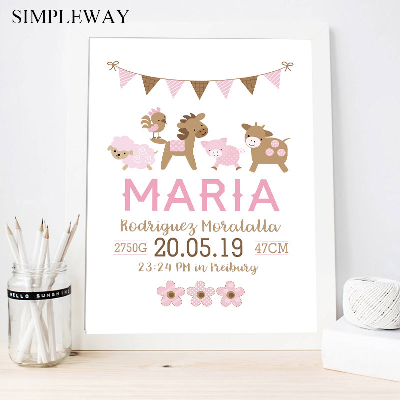 Pink Baby Birth Custom Poster Nursery Cartoon Animal Print Canvas Painting Wall Art Picture Nordic Kids Girl Bedroom Decoratio
Pink Baby Birth Custom Poster Nursery Cartoon Animal Print Canvas Painting Wall Art Picture Nordic Kids Girl Bedroom Decoratio