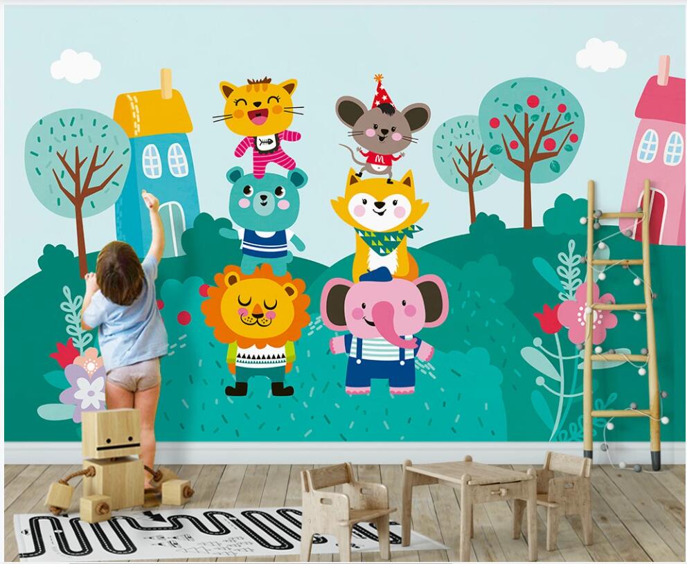 3d wallpaper custom photo mural Cartoon lion tiger elephant animal forest children's room decor 3d wall murals wallpaper for living Room, Non-woven wallpaper
3d wallpaper custom photo mural Cartoon lion tiger elephant animal forest children's room decor 3d wall murals wallpaper for living Room, Non-woven wallpaper