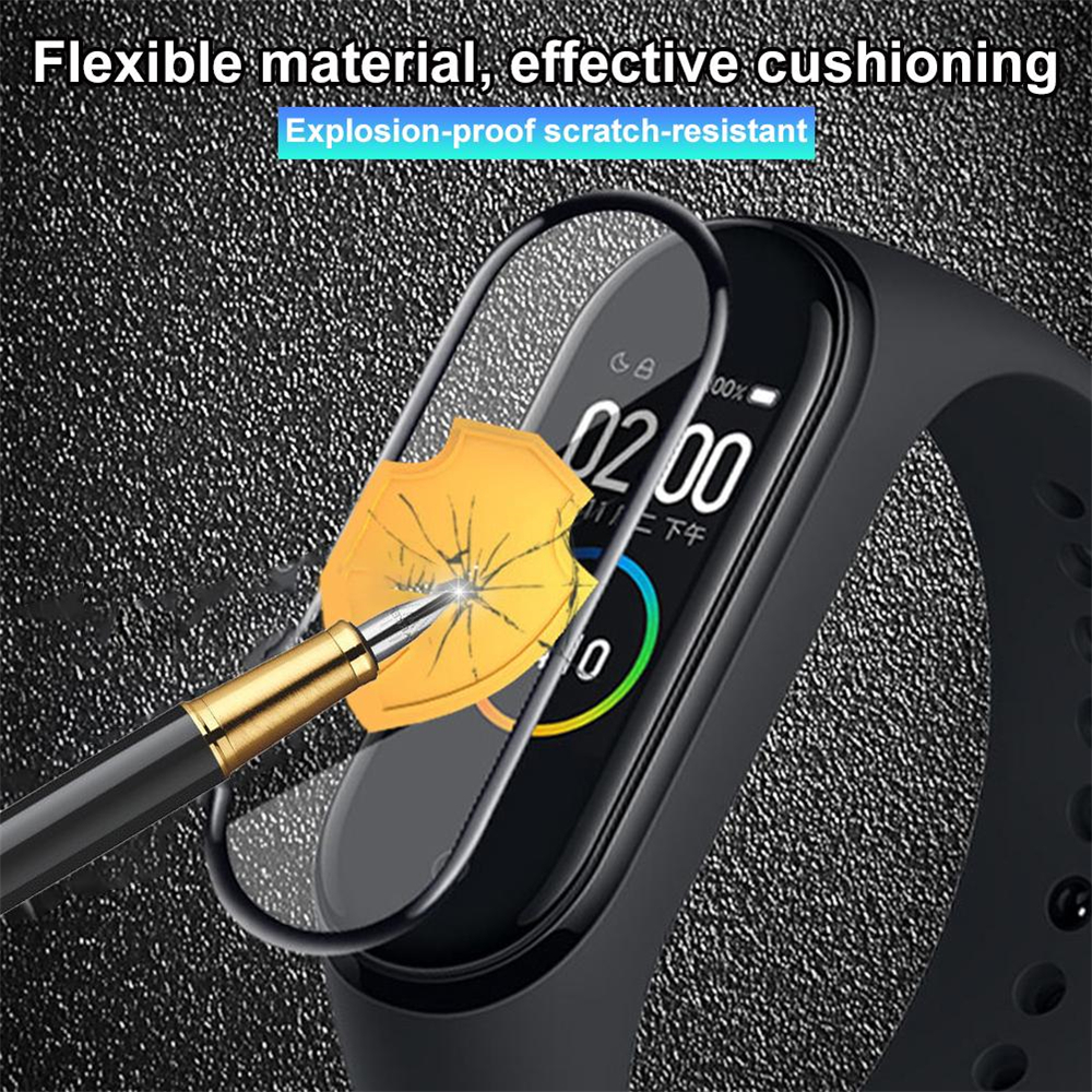 3D Tempered Xiaomi Band Protective Glass Miband 5 Full Curved Edge Scratch-resistant For Xiomi Mi Band5 Film free shipping