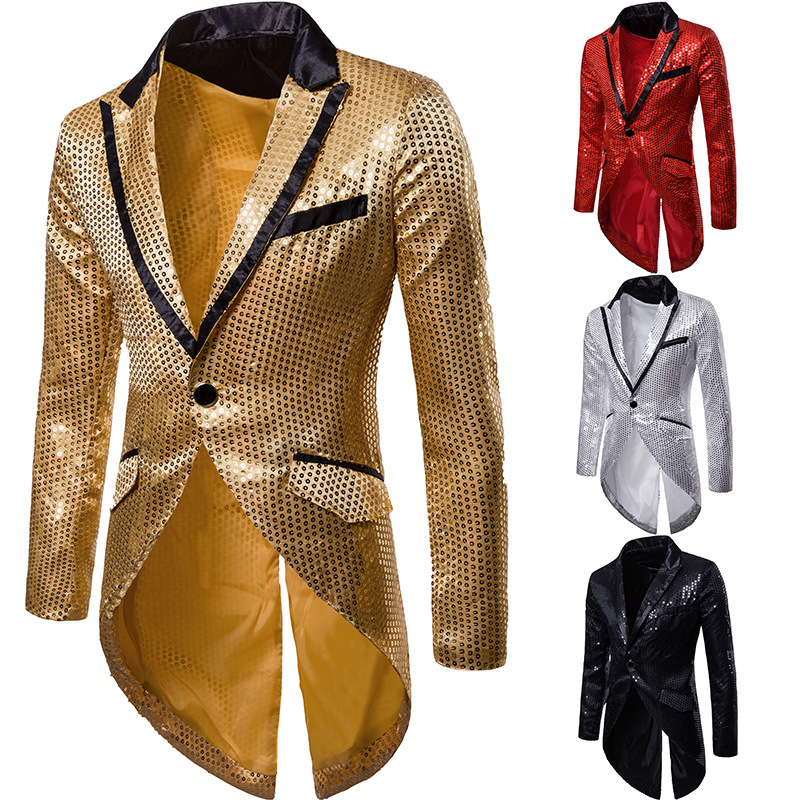 Europe And America Men'S Wear Autumn And Winter Sequin Decoration Design Evening Gown Tuxedo Men's Fold-down Collar Suit Xz31, Silver
Europe And America Men'S Wear Autumn And Winter Sequin Decoration Design Evening Gown Tuxedo Men's Fold-down Collar Suit Xz31, Silver