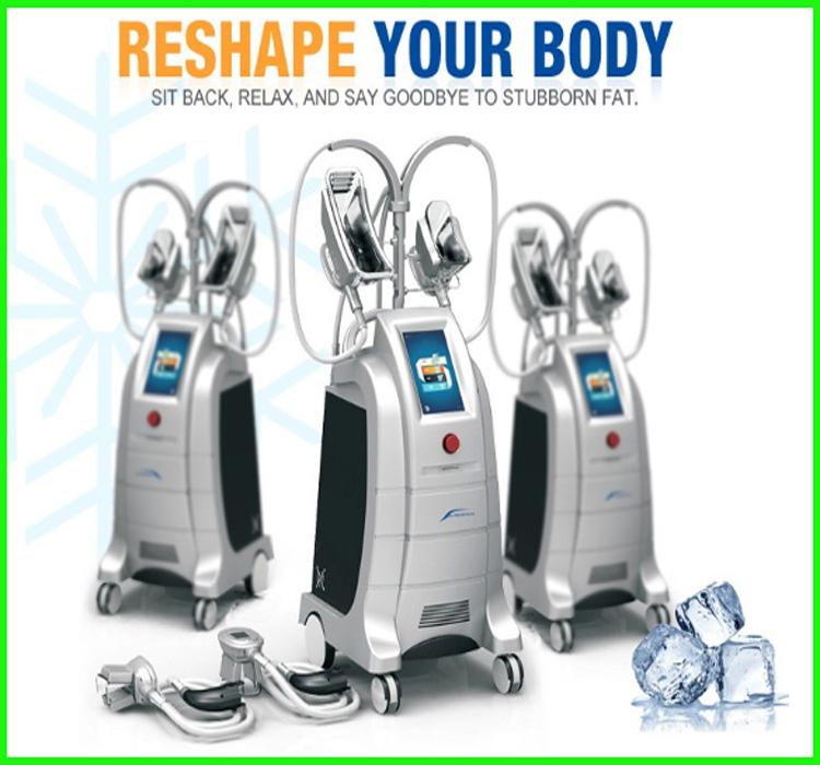 Super7-in-1 Slimming Machine 4 Handles Fat Freezing Cool Cryolipolysis Equipment Vacuum Slim Lipo Laser Ultrasonic RF Beauty Device