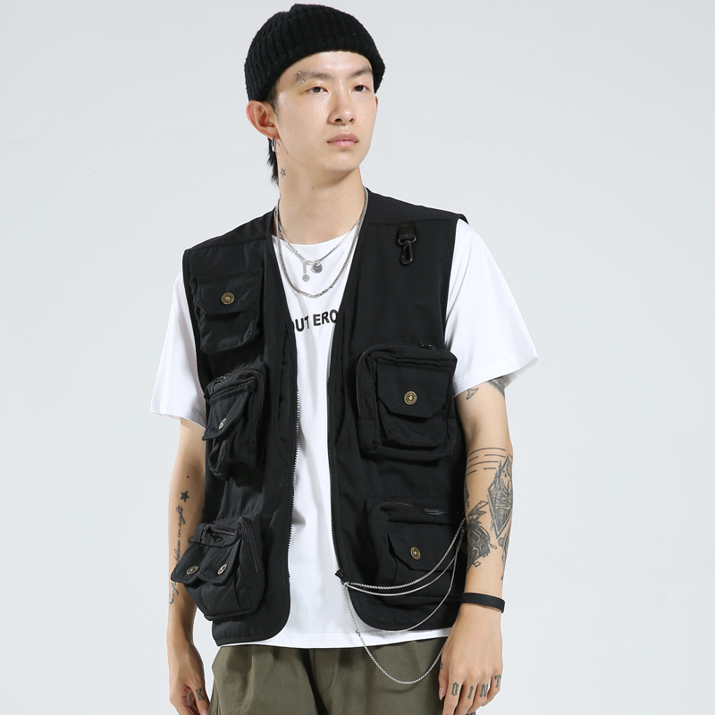 Men's Cotton Vest Multi-pockets Functional Waistcoat Women's Hiking Fishing Cargo Sleeveless Jackets Chaleco Tactico, Black
Men's Cotton Vest Multi-pockets Functional Waistcoat Women's Hiking Fishing Cargo Sleeveless Jackets Chaleco Tactico, Black