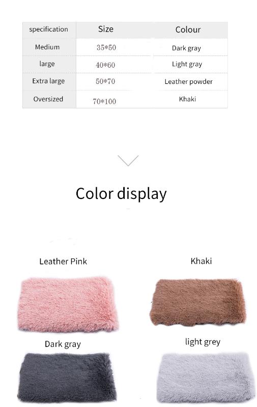 Winter Pet Dog Bed Long Plush Soft Fleece Blankets Pets Cushion House For Small Medium Dogs Cat Sleeping Cats Mattress Supplies