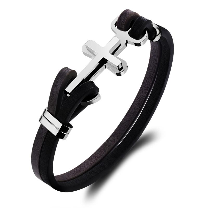 Nice Gifts Jewelry for Men's Stainless Steel Cross Charms bracelet With Real Leather Bracelet Fashion Jewelry 7.87
Nice Gifts Jewelry for Men's Stainless Steel Cross Charms bracelet With Real Leather Bracelet Fashion Jewelry 7.87