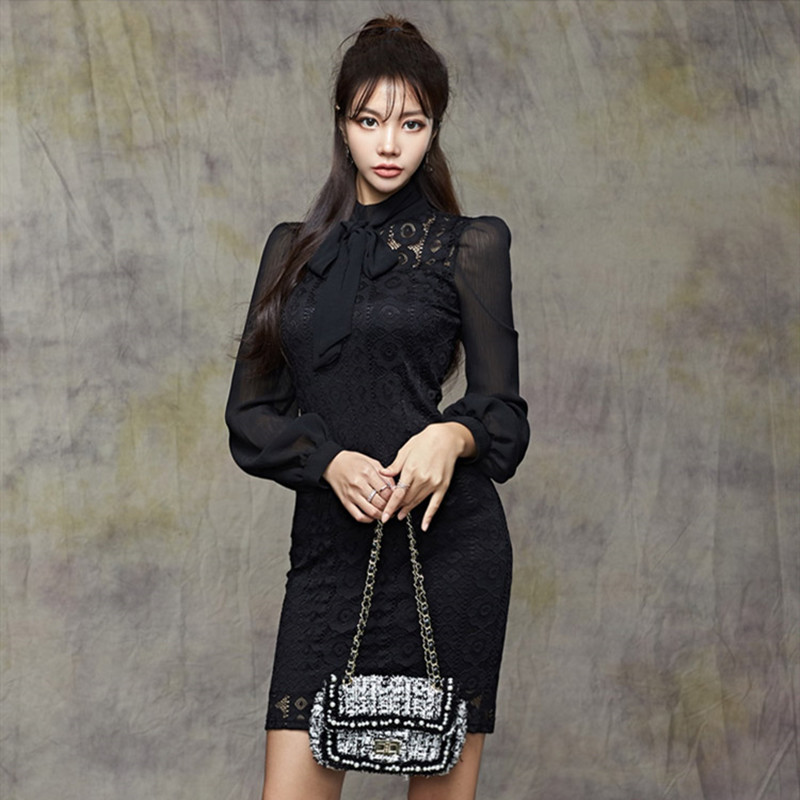 Casual Dresses 2021 Autumn Temperament Slim Fit Lace Stitching Professional Hip Dress, Black
Casual Dresses 2021 Autumn Temperament Slim Fit Lace Stitching Professional Hip Dress, Black