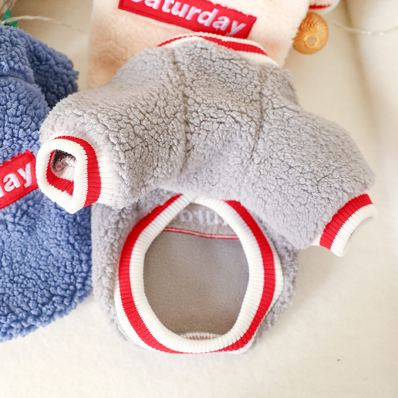 Saturday Clothes For Soft Autumn Winter Pet Cat Small Medium Animal Puppies Dog Coat Jacket Shirt Chihuahuaha PoodleDog Apparel