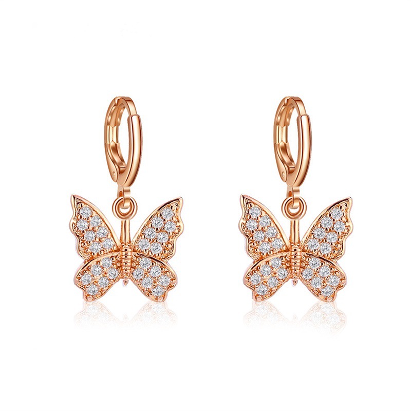 New European and American earrings Fashion full diamond butterfly earrings Elegant temperament butterfly earrings accessories
New European and American earrings Fashion full diamond butterfly earrings Elegant temperament butterfly earrings accessories