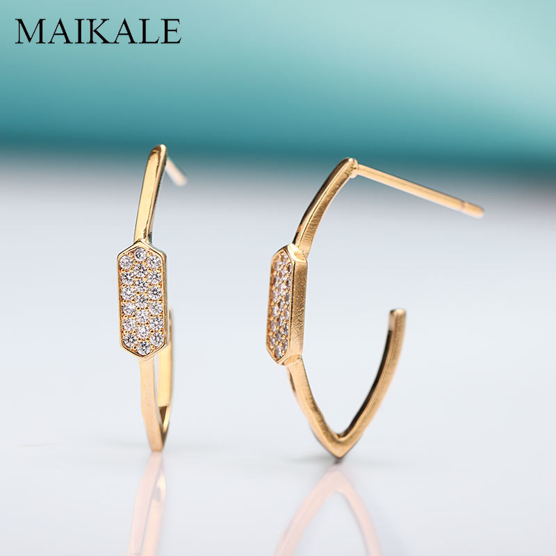 MAIKALE Simple V Shape Rose Gold Stud Earrings for Women Silver Color Plated Cubic Zirconia Earrings Wedding Party Jewelry Gifts 
MAIKALE Simple V Shape Rose Gold Stud Earrings for Women Silver Color Plated Cubic Zirconia Earrings Wedding Party Jewelry Gifts