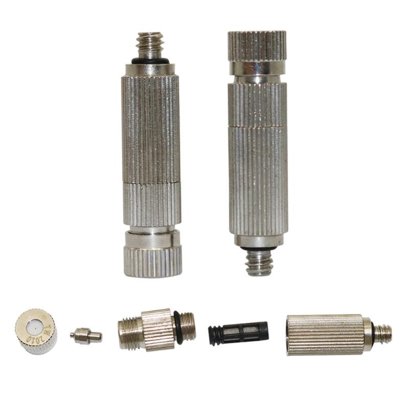 3/16" Male Thread Misting Sprayers With Net Filter Stainless Steel Garden Cooling Humidify Misting System Water Sprinkler 40 Pcs, 0.1 mm mist
3/16" Male Thread Misting Sprayers With Net Filter Stainless Steel Garden Cooling Humidify Misting System Water Sprinkler 40 Pcs, 0.1 mm mist