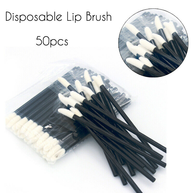 50 PCS Disposable Lip Brush Gloss Wands Applicator Disposable Lip Brushes Lint Free Tips Perfect Best Makeup Tools