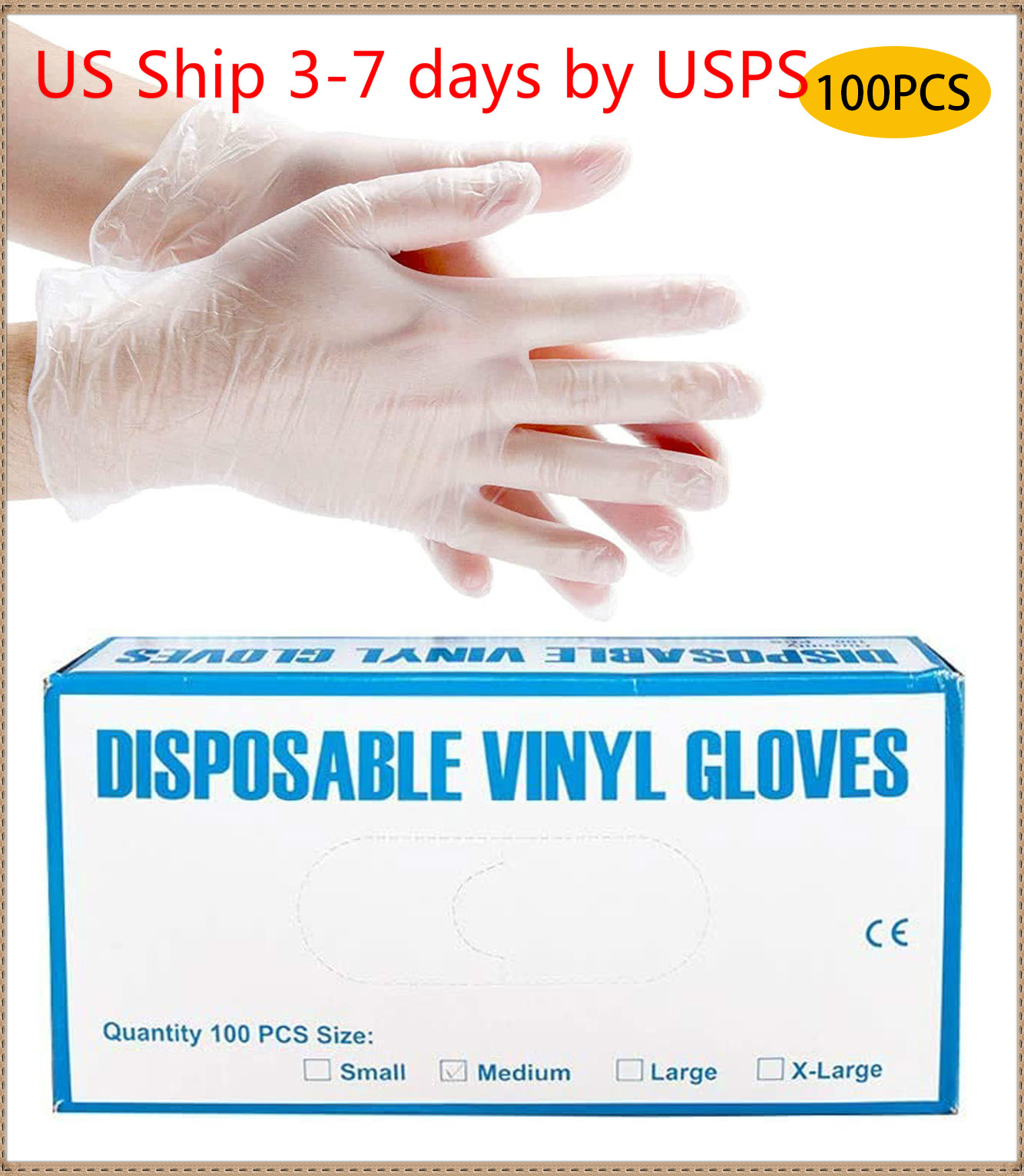 Free Shipping USA 3-7 days 100 PCS PVC Transparent Disposable Gloves Multifunction Home Cleaning /Rubber/Garden Gloves Universal Left Right
Free Shipping USA 3-7 days 100 PCS PVC Transparent Disposable Gloves Multifunction Home Cleaning /Rubber/Garden Gloves Universal Left Right