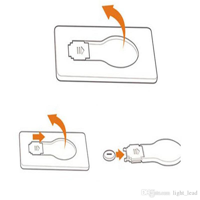 LED Card Light Pocket Novelty Lamp LED Credit Card Portable Light Mini Light Put In Purse Wallet Emergency Portable