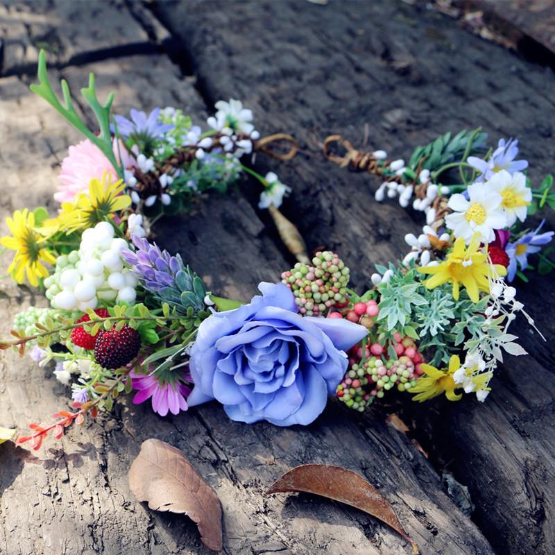 Imitation hand-made bridal garland garden wildflower hat with hair headdress flower wreath Free Shipping, Colours
Imitation hand-made bridal garland garden wildflower hat with hair headdress flower wreath Free Shipping, Colours