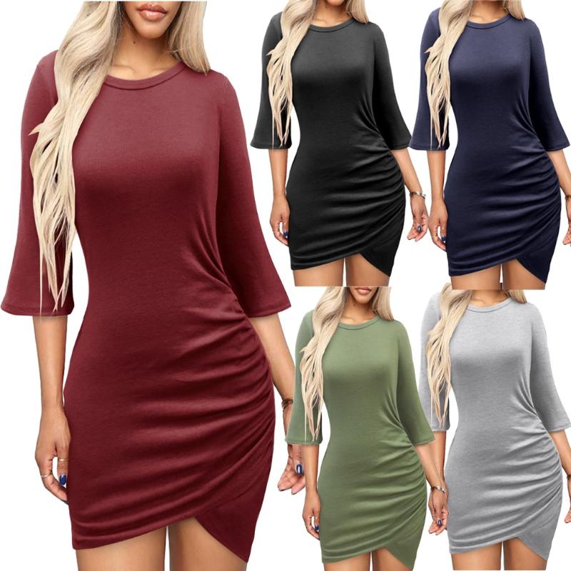 selling 2020 vestidos vintage mujer Women Sexy Autumn Fashion O-Neck Three Quarter Sleeve solid Pure Color fit style Dress #824, Black
selling 2020 vestidos vintage mujer Women Sexy Autumn Fashion O-Neck Three Quarter Sleeve solid Pure Color fit style Dress #824, Black