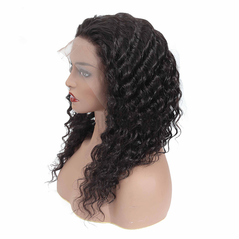 13x4 Human Lace Front Wigs Brazilian Indian Virgin Hair Straight Raw Unprocessed Natural Black 8-24inch Factory Outlet