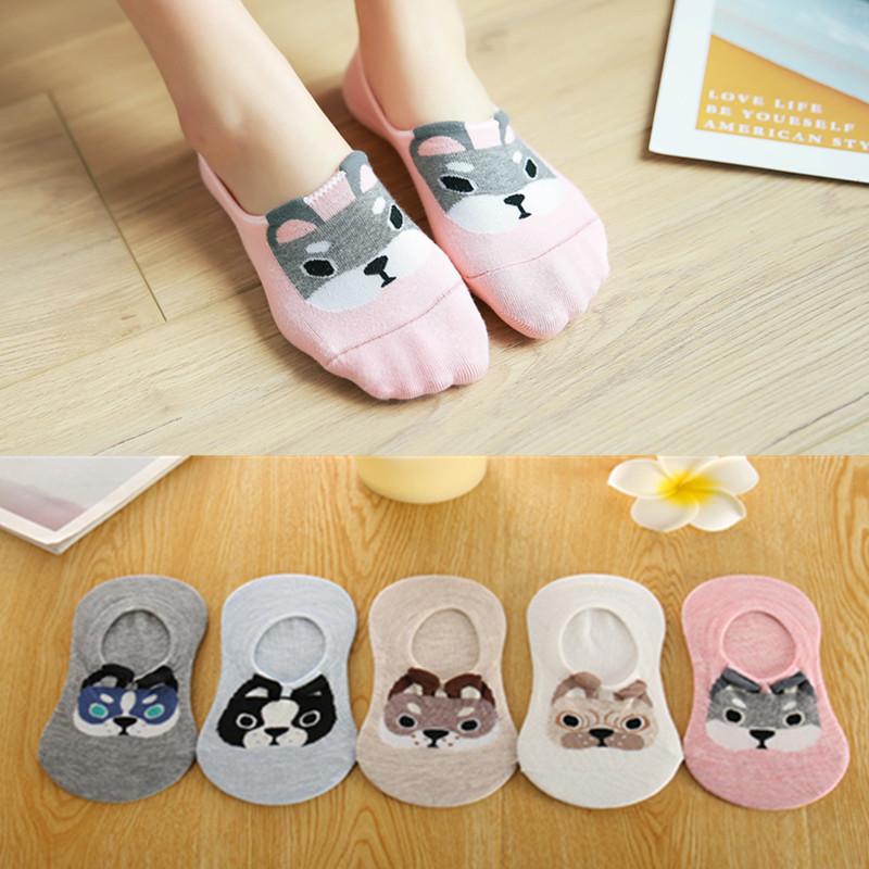5Pairs/Lot Boat Socks Non-slip Women's Socks Korean Style Cute Cartoon Breathable Cotton Invisible Women's fashion, Puppy
5Pairs/Lot Boat Socks Non-slip Women's Socks Korean Style Cute Cartoon Breathable Cotton Invisible Women's fashion, Puppy