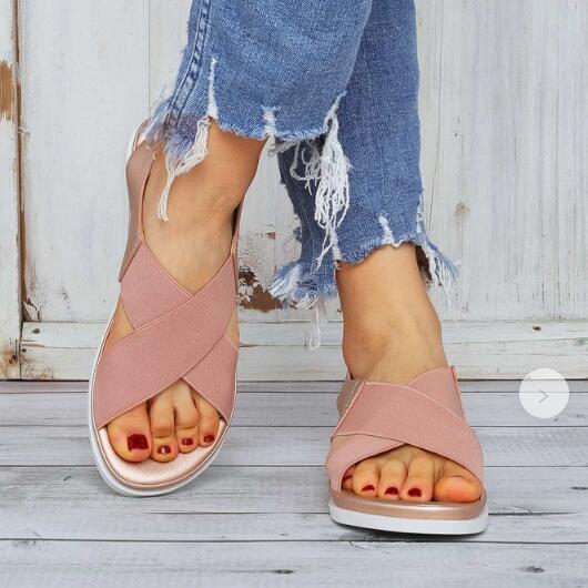 2020 New Women Comfy Sole Slip on Sandals Elastic Textile Splicing Sandals Zandalias De Verano Mujer Gold Sliver Sandalias 
2020 New Women Comfy Sole Slip on Sandals Elastic Textile Splicing Sandals Zandalias De Verano Mujer Gold Sliver Sandalias