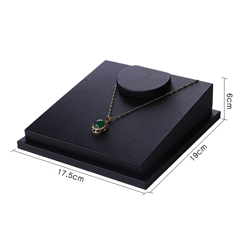 Superior Black PU Leather Ring Jewelry Display Tray Insert Charm Pendant Earring Accessories Bracelet Storage Stand Holder Shelf MX200810