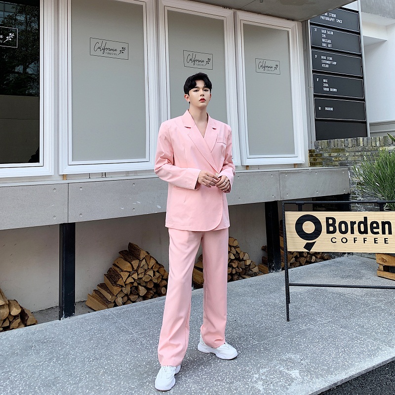 Men 2 PCS Sets (jacket+pant) Pink Blazer Jacket High Street Fashion Casual Suit Male Women Party Stage Show Singer Suits Coat, 2071
Men 2 PCS Sets (jacket+pant) Pink Blazer Jacket High Street Fashion Casual Suit Male Women Party Stage Show Singer Suits Coat, 2071
