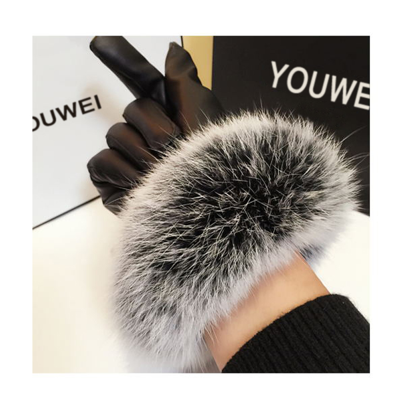 Autumn Gloves Women Genuine Fur PU Leather Warm Gloves Black Mittens Winter Ladies Full Palm Touched Velvet Ladies
Autumn Gloves Women Genuine Fur PU Leather Warm Gloves Black Mittens Winter Ladies Full Palm Touched Velvet Ladies