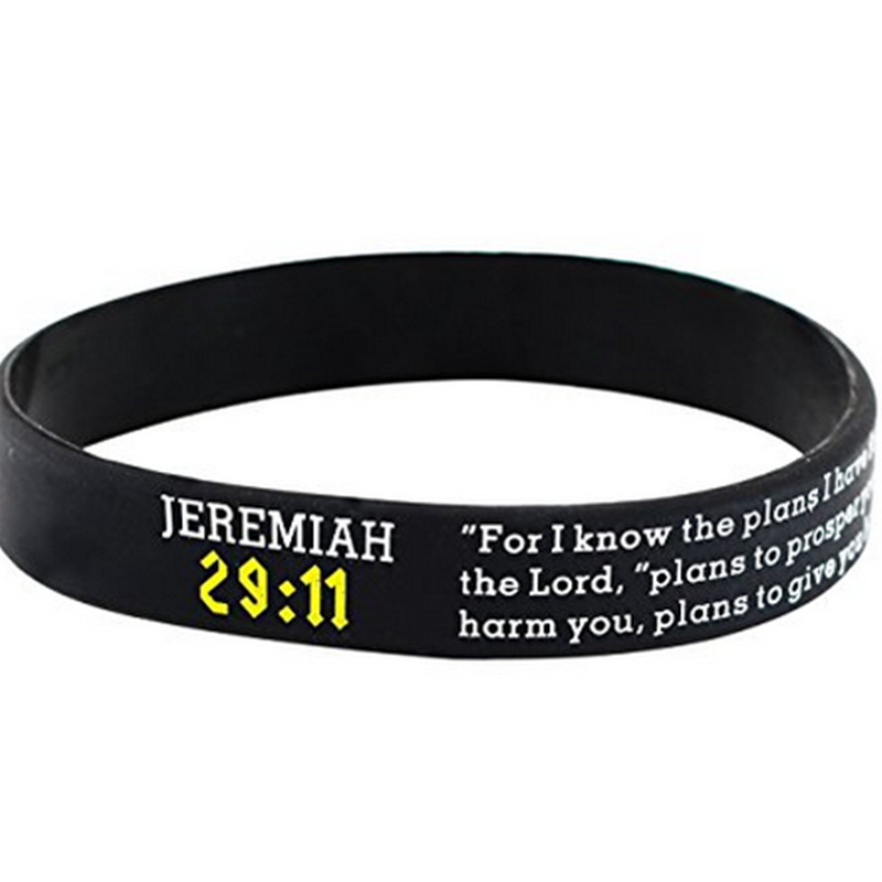 1PCS Faith Bible Verses Religious Christian JEREMIAH 2911 silicone rubber bracelet wristband
1PCS Faith Bible Verses Religious Christian JEREMIAH 2911 silicone rubber bracelet wristband