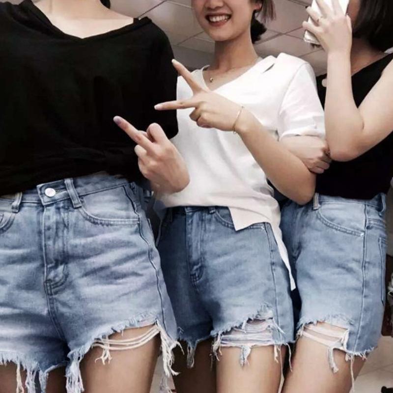Women Sexy Tassel Ripped Hole Shorts Jeans Denim Short Pants Vintage Women'S Denim Shorts Pantalones Cortos Mujer, Blue
Women Sexy Tassel Ripped Hole Shorts Jeans Denim Short Pants Vintage Women'S Denim Shorts Pantalones Cortos Mujer, Blue